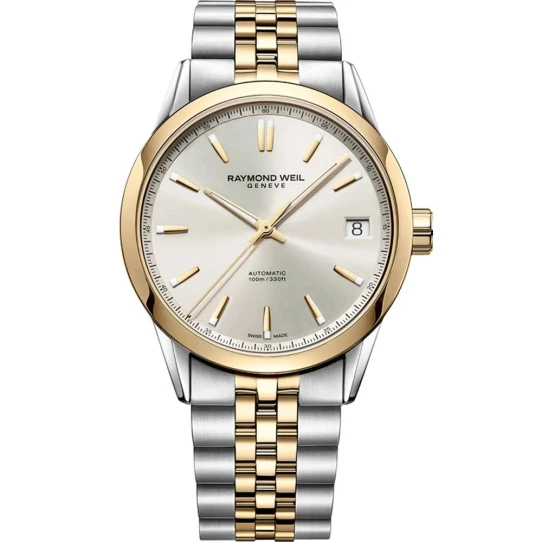 Мъжки ръчен часовник с автоматичен механизъм - корпус от Стомана - Стоманена верижка - цвят Сребрист