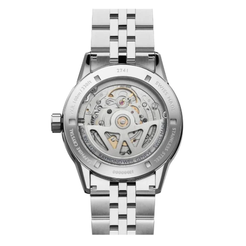 Мъжки ръчен часовник с автоматичен механизъм - корпус от Стомана - Стоманена верижка - цвят Зелен