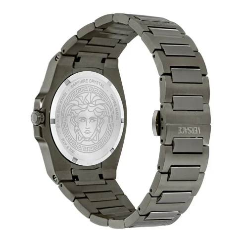 Мъжки ръчен часовник с кварцов механизъм - корпус от Стомана - Стоманена верижка - цвят Черен