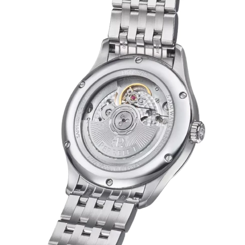 Мъжки ръчен часовник с автоматичен механизъм - корпус от Стомана - Стоманена верижка - цвят Син