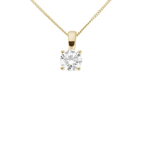 Дамски висулка от 14K Злато Жълто - с форма - Диаманти