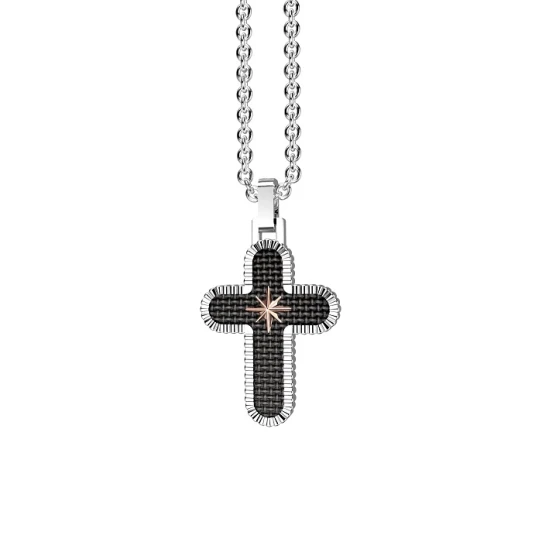 Мъжки колие от 925 Сребро - с форма Роза на ветровете