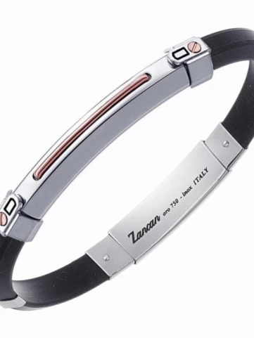 Мъжки гривна от 925 Силикон - с форма