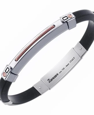 Мъжки гривна от 925 Силикон - с форма