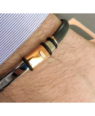 Мъжки гривна от 14K Злато Розово - с форма