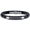 Мъжки гривна от 316l Медицинска стомана - с форма - Шпинел - Черно PVD покритие