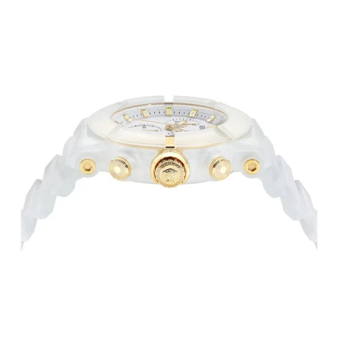 Унисекс ръчен часовник с кварцов механизъм - корпус от Стомана - Полимер - цвят Бял