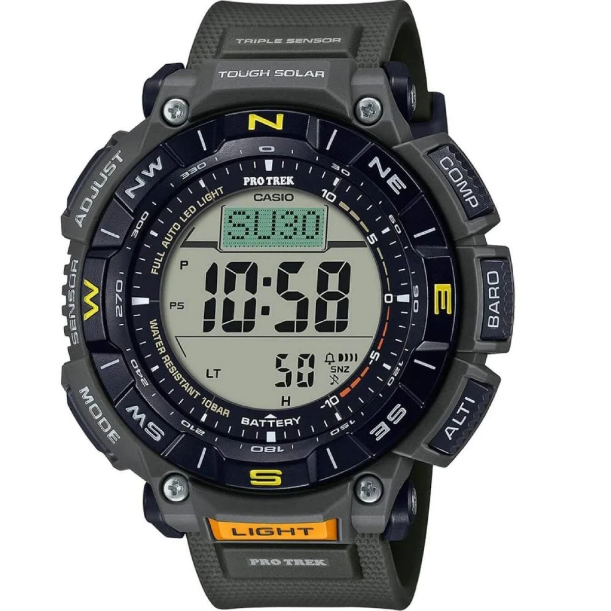 Casio PRG-340-3ER Pro Trek - Мъжки ръчен часовник с кварцов механизъм - корпус Полимер - Полимер
