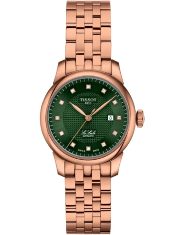 Дамски ръчен часовник с автоматичен механизъм - корпус от Стомана - Стоманена верижка - цвят Зелен Сив