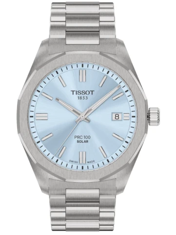 Мъжки ръчен часовник с кварцов механизъм - корпус от Стомана - Стоманена верижка - цвят Син Сив