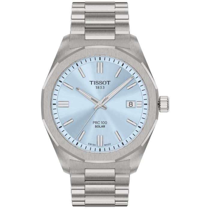 Мъжки ръчен часовник с кварцов механизъм - корпус от Стомана - Стоманена верижка - цвят Син Сив