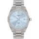 Tissot T151.422.11.351.00 PRC 100 Solar Quartz - Мъжки ръчен часовник с кварцов механизъм - корпус Стомана - Стоманена верижка - Син Сив