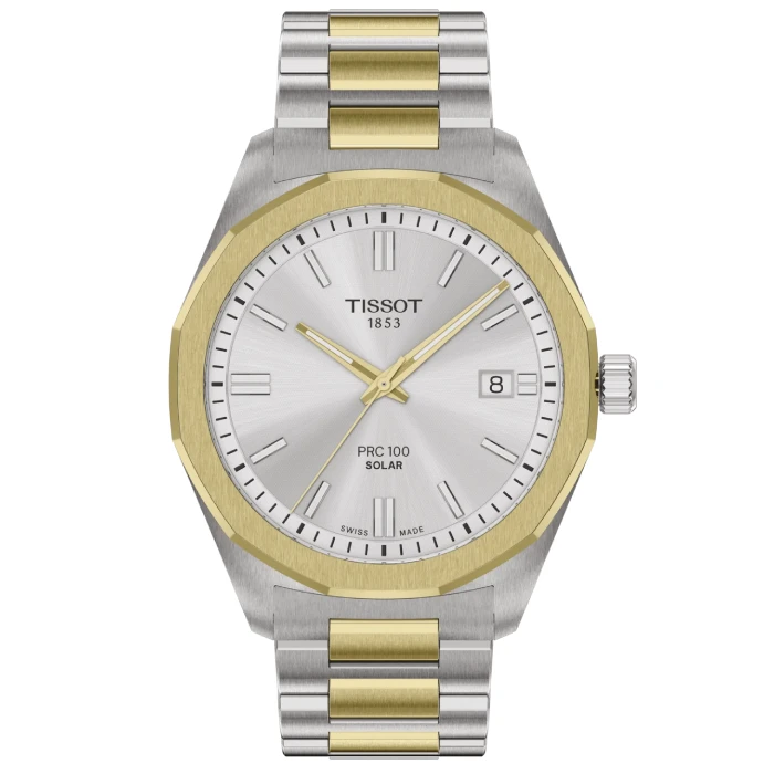 Tissot T151.422.22.031.00 PRC 100 Solar - Мъжки ръчен часовник с кварцов механизъм - Сребрист