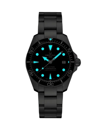 Мъжки ръчен часовник с автоматичен механизъм - корпус от Стомана - цвят Черен