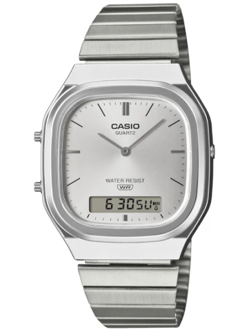 Мъжки часовник с кварцов механизъм - корпус от Стомана - Стоманена верижка - цвят Сив