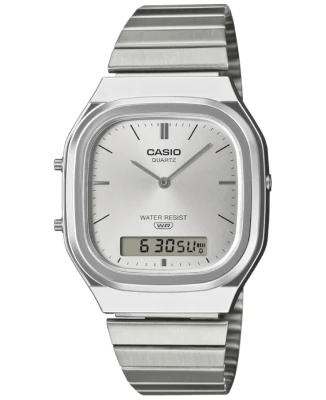 Унисекс ръчен часовник с кварцов механизъм - корпус от Стомана - Стоманена верижка - цвят Сив