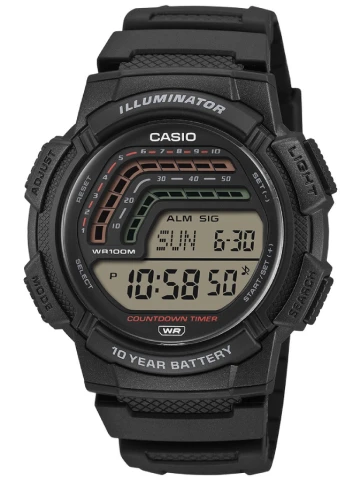 Унисекс ръчен часовник с кварцов механизъм - корпус от Полимер - Полимер - цвят Сив Черен