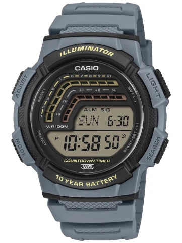 Унисекс ръчен часовник с кварцов механизъм - корпус от Полимер - Полимер - цвят Сив Черен