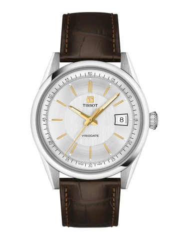 Tissot T157.407.16.031.00 Classic Traditional Visodate 39mm - Мъжки ръчен часовник с автоматичен механизъм - корпус Стомана - Сребрист