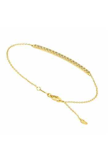 Унисекс гривна от 14K Злато Жълто - с форма Други - Цирконий