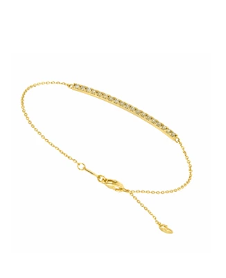 Унисекс гривна от 14K Злато Жълто - с форма Други - Цирконий