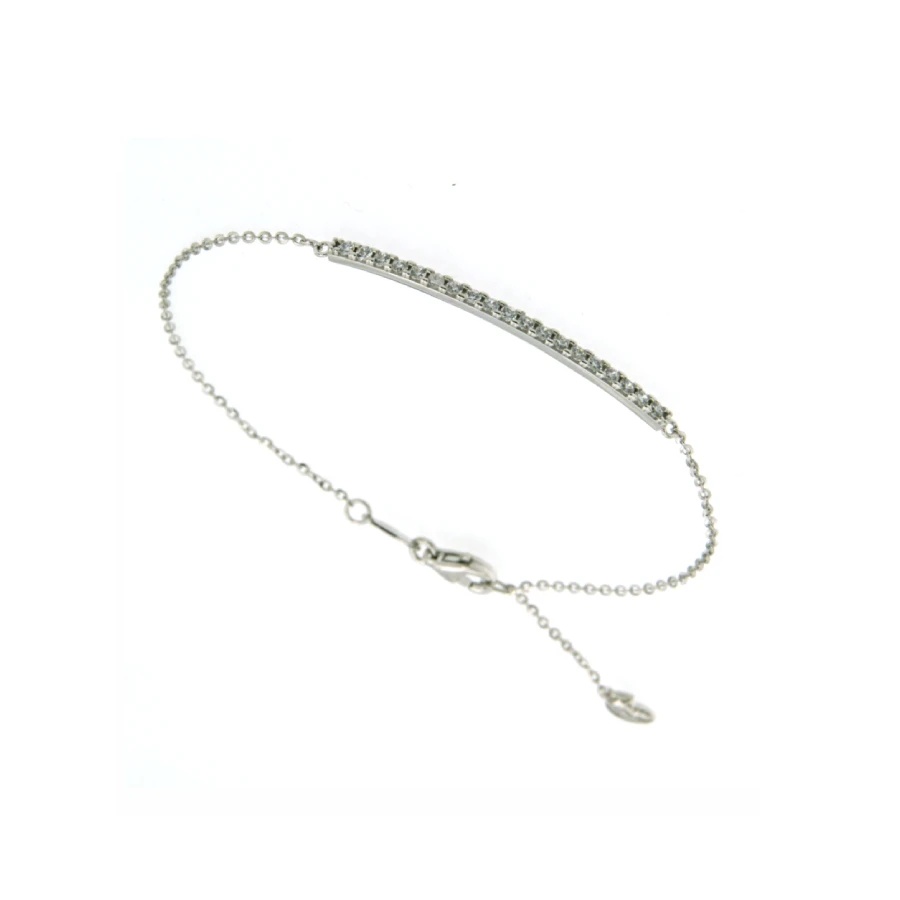 Унисекс гривна от 14K Злато Бяло - с форма Други - Цирконий