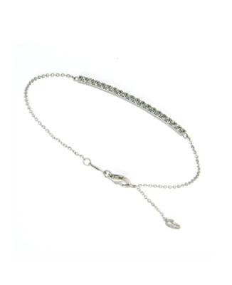 Унисекс гривна от 14K Злато Бяло - с форма Други - Цирконий