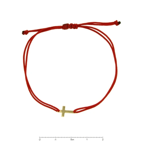 Унисекс гривна Four Line BRZ1624 от 14K Злато Жълто - с форма Амулет