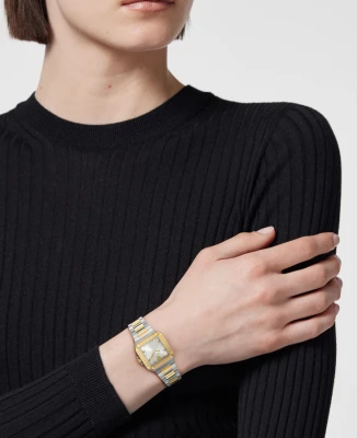 Versace VE5G00226 Greca Edge - Дамски ръчен часовник с кварцов механизъм - корпус Стомана - Стоманена верижка - Сив