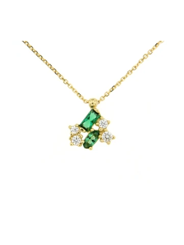 Дамски колие Four Line P3260C7 от 14K Злато Жълто - с форма - Цирконий