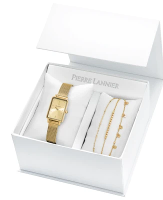 Унисекс ръчен часовник с кварцов механизъм - корпус от Стомана - Меш - цвят Златист