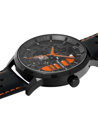 Pierre Lannier 341A455 Paddock - Унисекс ръчен часовник с автоматичен механизъм - корпус от Стомана - Естествена кожа - цвят Скелетон