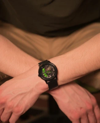 Pierre Lannier 338A469 Paddock - Унисекс ръчен часовник с автоматичен механизъм - корпус от Стомана - Меш - цвят Скелетон