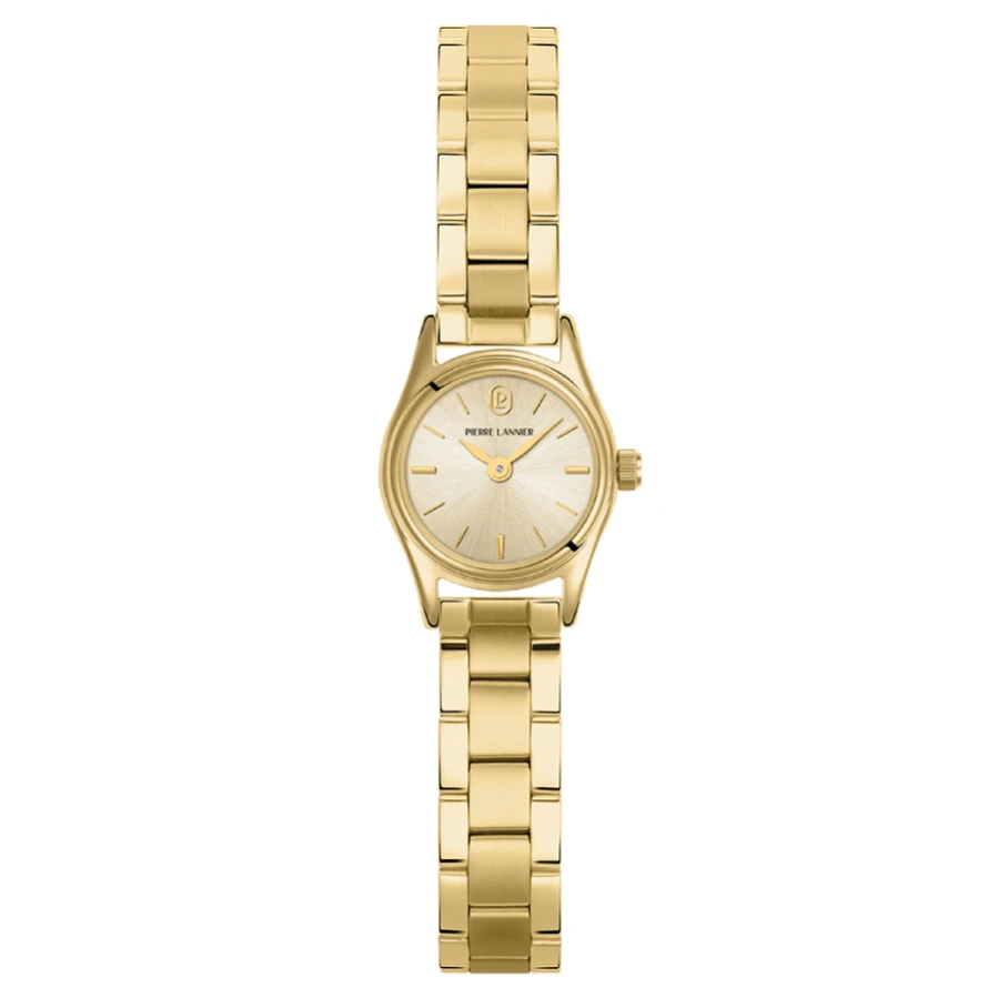 Pierre Lannier 092M542 Pya - Унисекс ръчен часовник с кварцов механизъм - корпус от Стомана - Стомана - цвят Злато