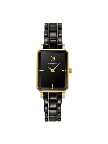 Унисекс ръчен часовник с кварцов механизъм - корпус от Стомана - Керамика - цвят Черен