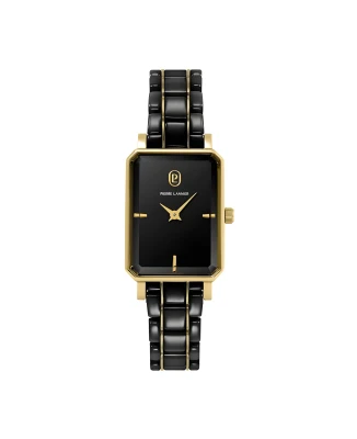 Унисекс ръчен часовник с кварцов механизъм - корпус от Стомана - Керамика - цвят Черен