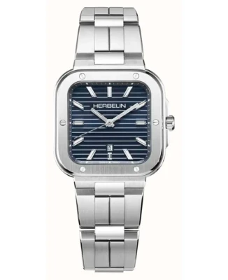 Мъжки ръчен часовник с кварцов механизъм - корпус от Стомана - цвят Син