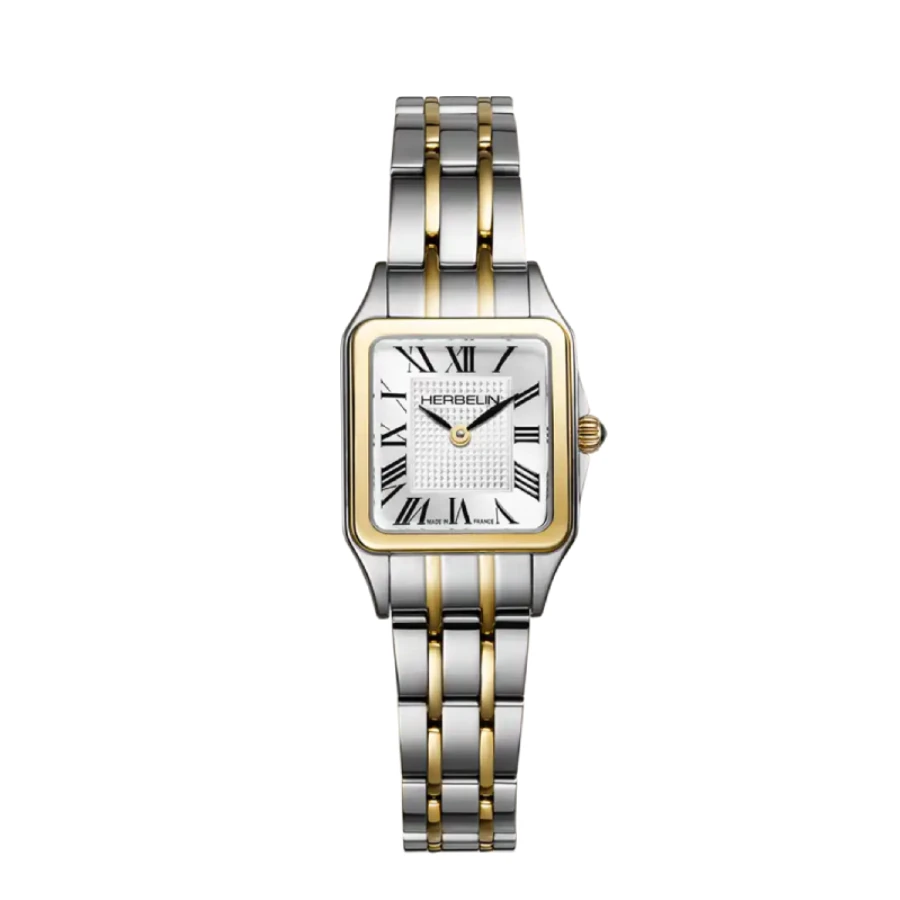 Унисекс ръчен часовник с кварцов механизъм - корпус от Стомана - Стоманена верижка - цвят Бял