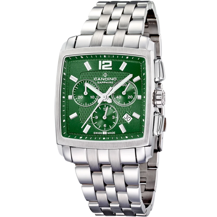 Мъжки ръчен часовник с кварцов механизъм - корпус от Стомана - Стоманена верижка - цвят Черен