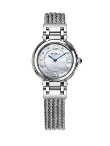 Herbelin 17430BC89 Galet - Унисекс часовник с кварцов механизъм - корпус от Стомана - Стоманена верижка - цвят Седеф