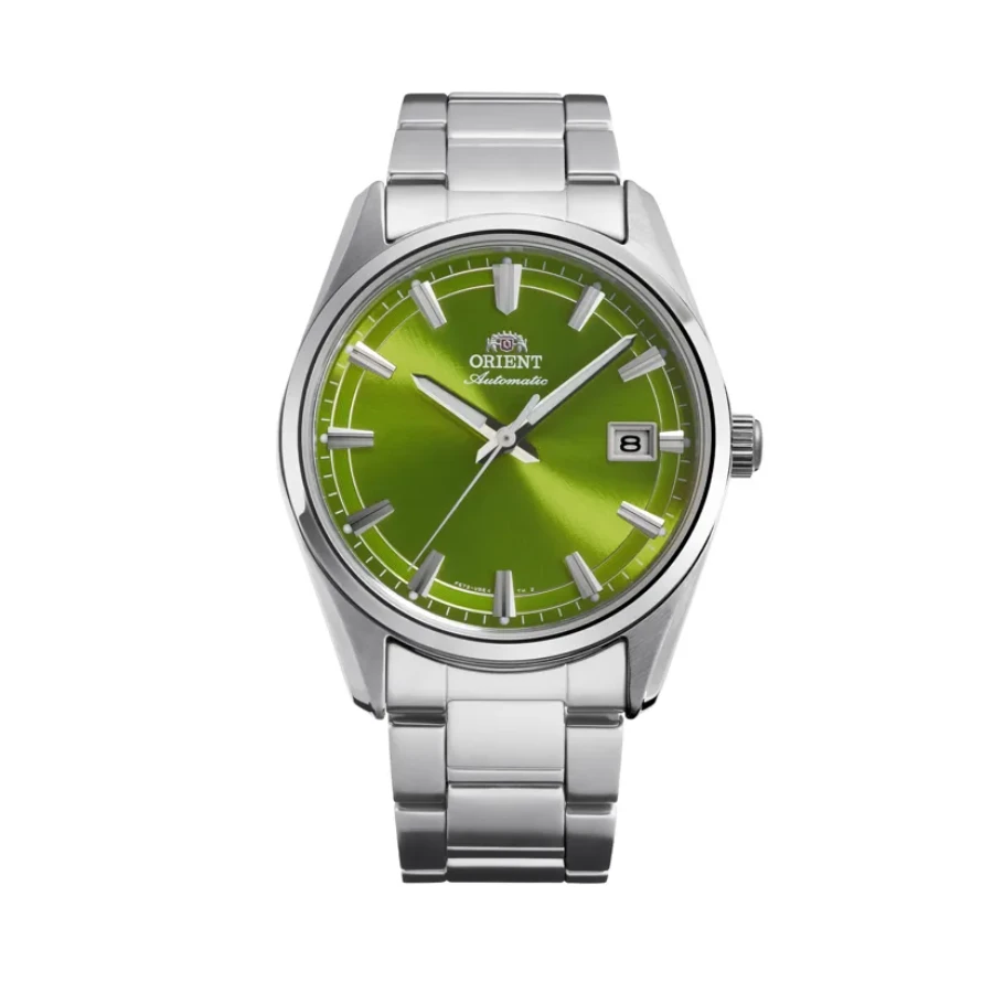 Orient RA-AC0R05E Stretto Date - Мъжки ръчен часовник с автоматичен механизъм - корпус от Стомана - Стоманена верижка - цвят Зелен