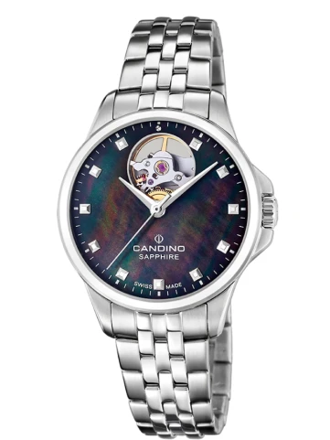 Candino C4770/B - Дамски ръчен часовник с автоматичен механизъм - корпус от Стомана - Стоманена верижка - цвят Седеф