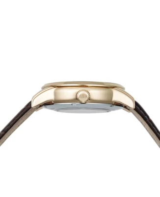 Orient RA-AK0007S Classic - Мъжки ръчен часовник с автоматичен механизъм - корпус от Стомана - Естествена кожа - цвят Бежов Черен