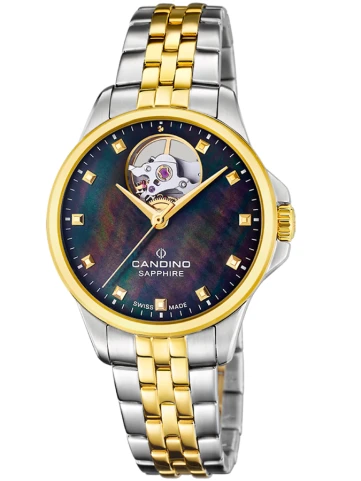 Candino C4771/B Automatic - Дамски ръчен часовник с автоматичен механизъм - корпус от Стомана - Стоманена верижка - цвят Седеф