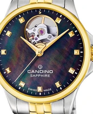 Candino C4771/B Automatic - Дамски ръчен часовник с автоматичен механизъм - корпус от Стомана - Стоманена верижка - цвят Седеф