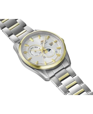 Мъжки ръчен часовник с автоматичен механизъм - корпус от Стомана - Стомана - цвят Бял