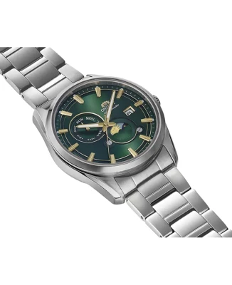 Мъжки ръчен часовник с автоматичен механизъм - корпус от Стомана - Стомана - цвят Зелен