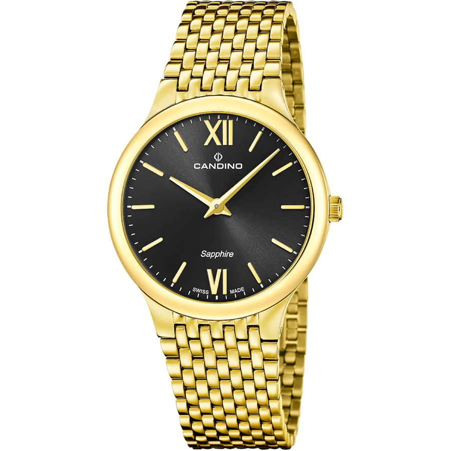 Candino C4790/4 Candino 1947 - Унисекс ръчен часовник с кварцов механизъм - корпус от Стомана - Стоманена верижка - цвят Черен