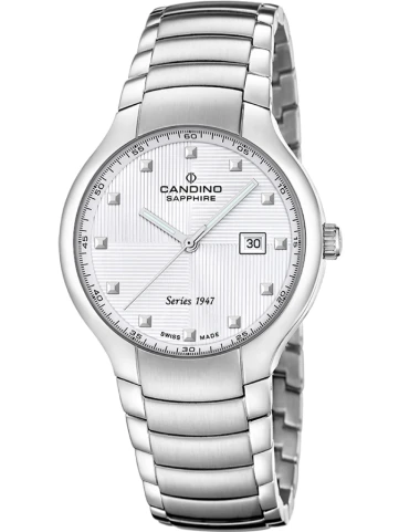 Candino C4792/1 Candino 1947 - Унисекс ръчен часовник с кварцов механизъм - корпус от Стомана - Стоманена верижка - цвят Сребрист