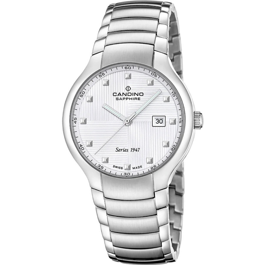 Candino C4792/1 Candino 1947 - Унисекс ръчен часовник с кварцов механизъм - корпус от Стомана - Стоманена верижка - цвят Сребрист
